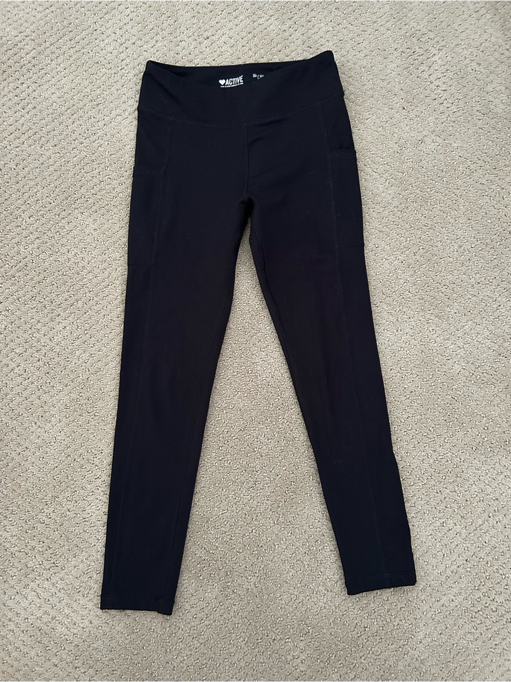Active USA Black Girls' Athletic Leggings